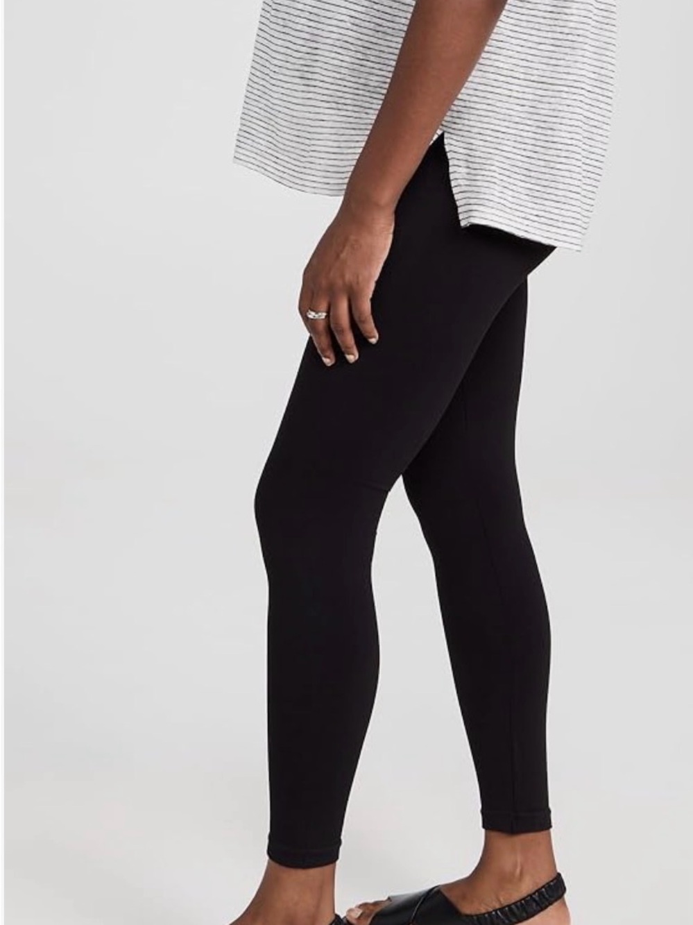 SPANX Black Sculpting "Mama Look At Me Now" Seamless Maternity Leggings XL/TG